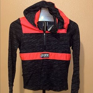 Black and Red Hooded Jacket by Pink